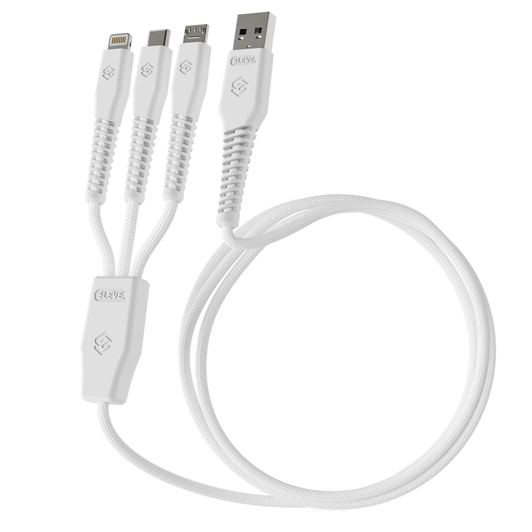 Line X USB a Triple USB White