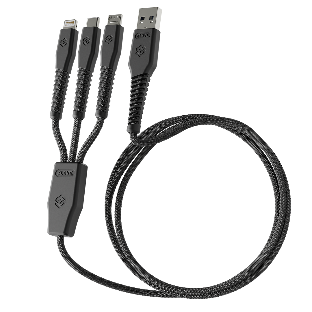 Line X USB a Triple USB Black